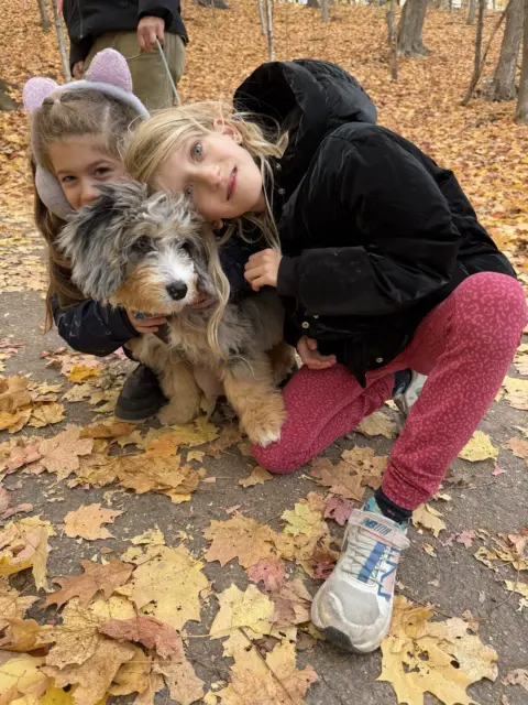 Hiking with the family.